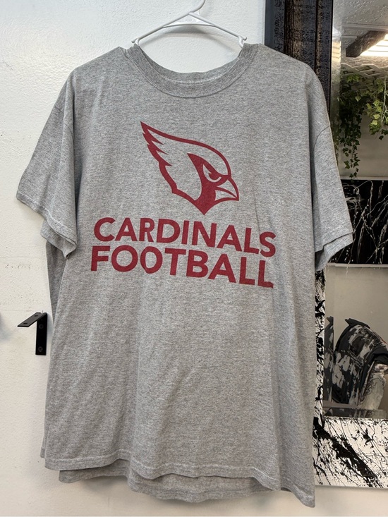 NFL Other - NFL Team Apparel Gray Crewneck Tee with Black and Red Logo